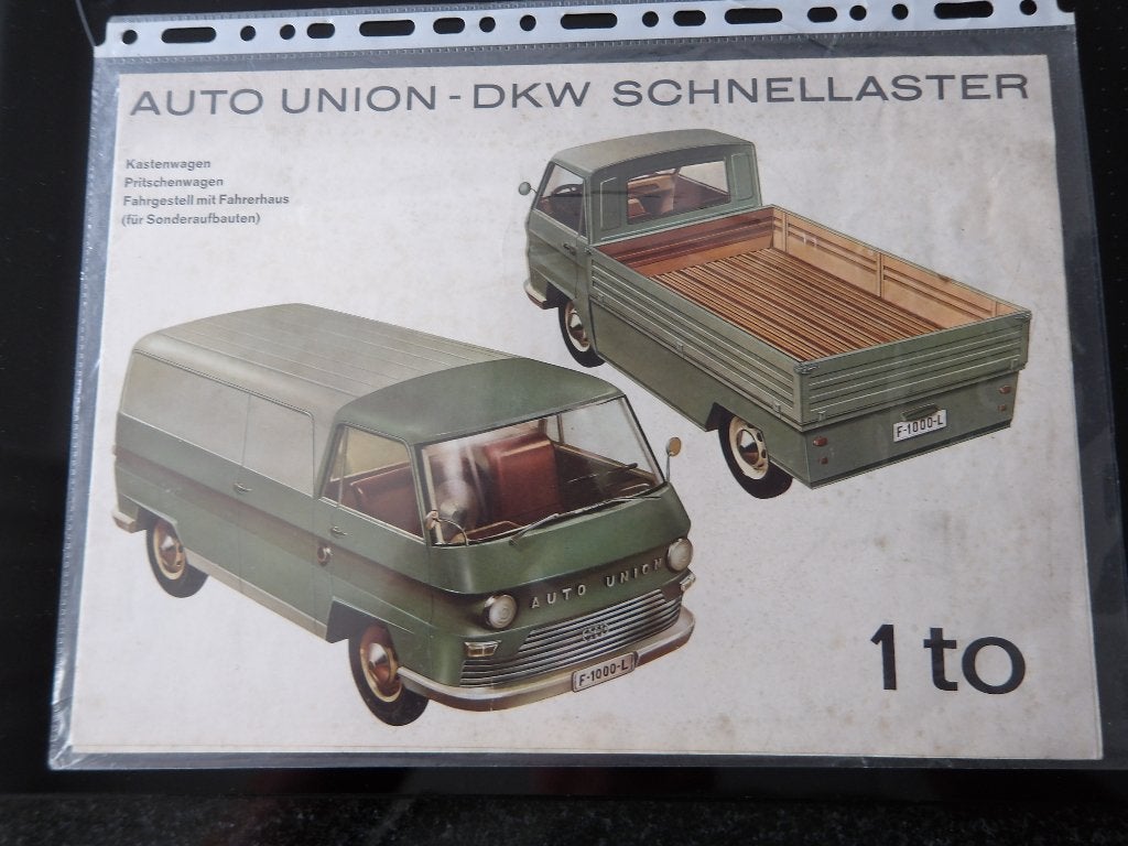 Auto Union - DKW Schnellaster brochure (1 ton), Algemeen, Ophalen of Verzenden, Zo goed als nieuw, Auto Union - DKW