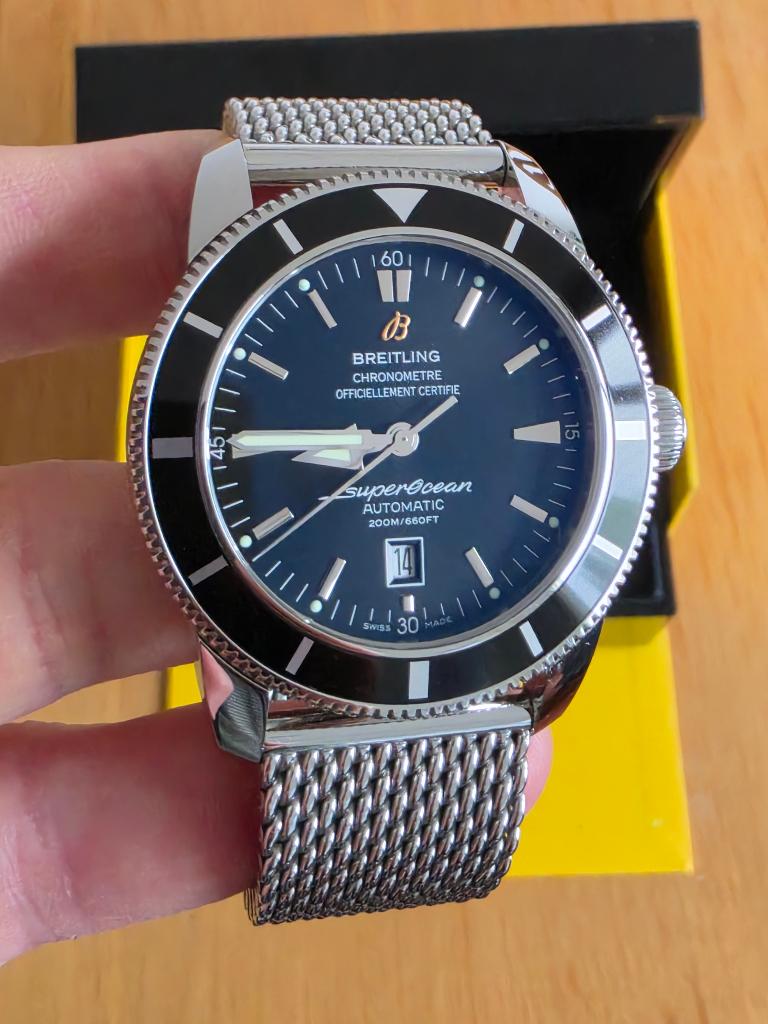 Breitling SuperOcean Heritage 46, Sieraden, Tassen en Uiterlijk, Horloges | Heren, Ophalen, Staal, Staal, Breitling