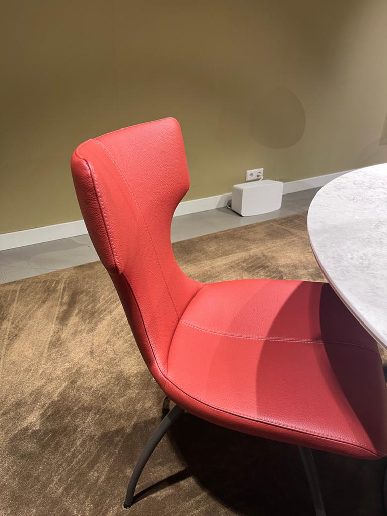 Leolux Callas eetkamerstoelen - 2x leer, 2x duostoffering, Ophalen, Zo goed als nieuw, Vier, Leer