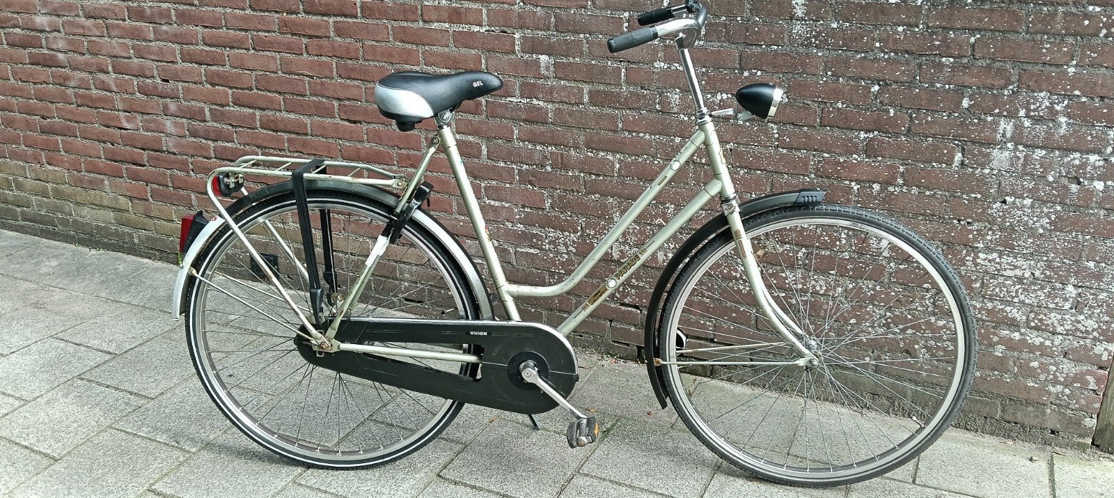 28 inch damesfiets stationsfiets, Terugtraprem, Ophalen of Verzenden, Union, 53 tot 56 cm