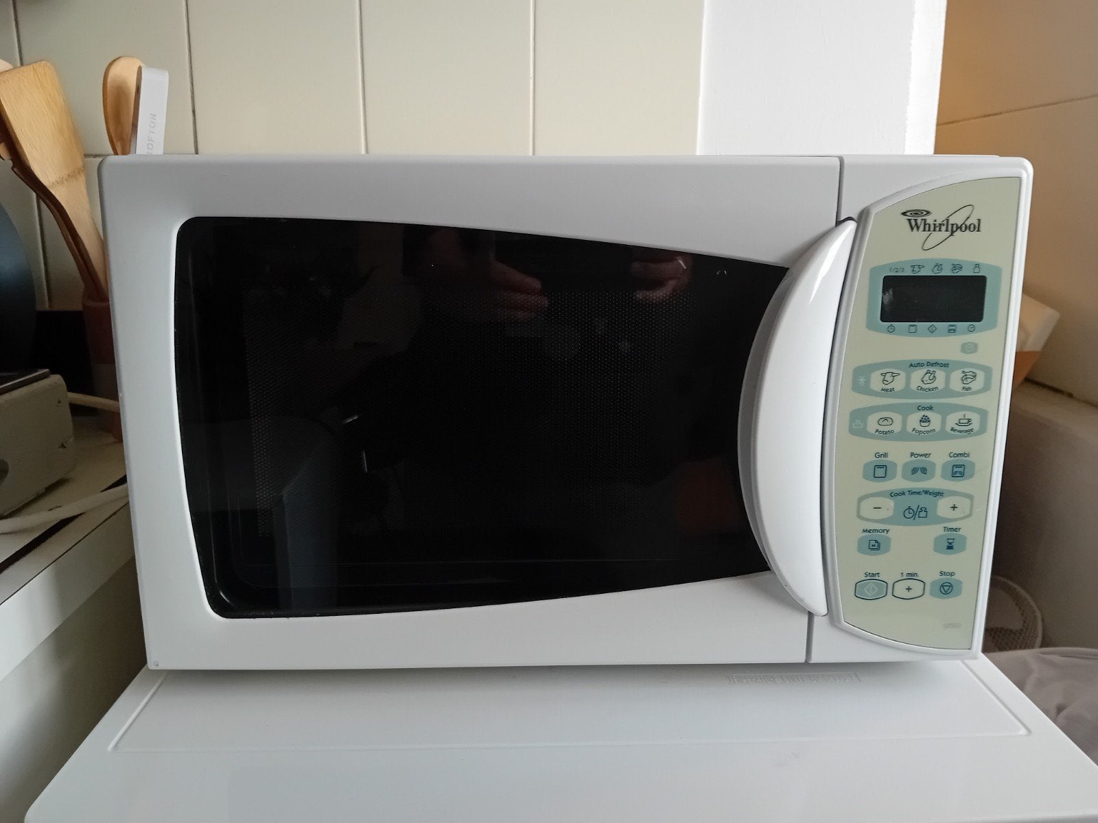 Whirlpool Combimagnetron - Gebruikt, met Grill functie, Ophalen, Combimagnetron, Gebruikt, Grill