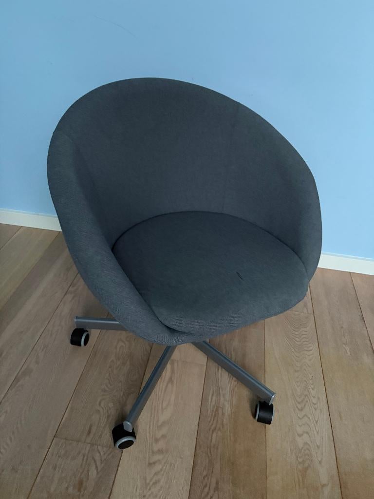 Grijze Ikea bureau stoel Skruvsta, Ophalen, Gebruikt, Grijs, Bureaustoel
