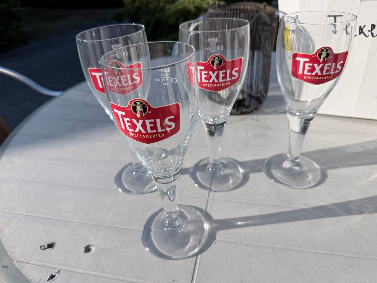 4 nieuwe Texels speciaalbier glazen, Ophalen, Nieuw, Glas