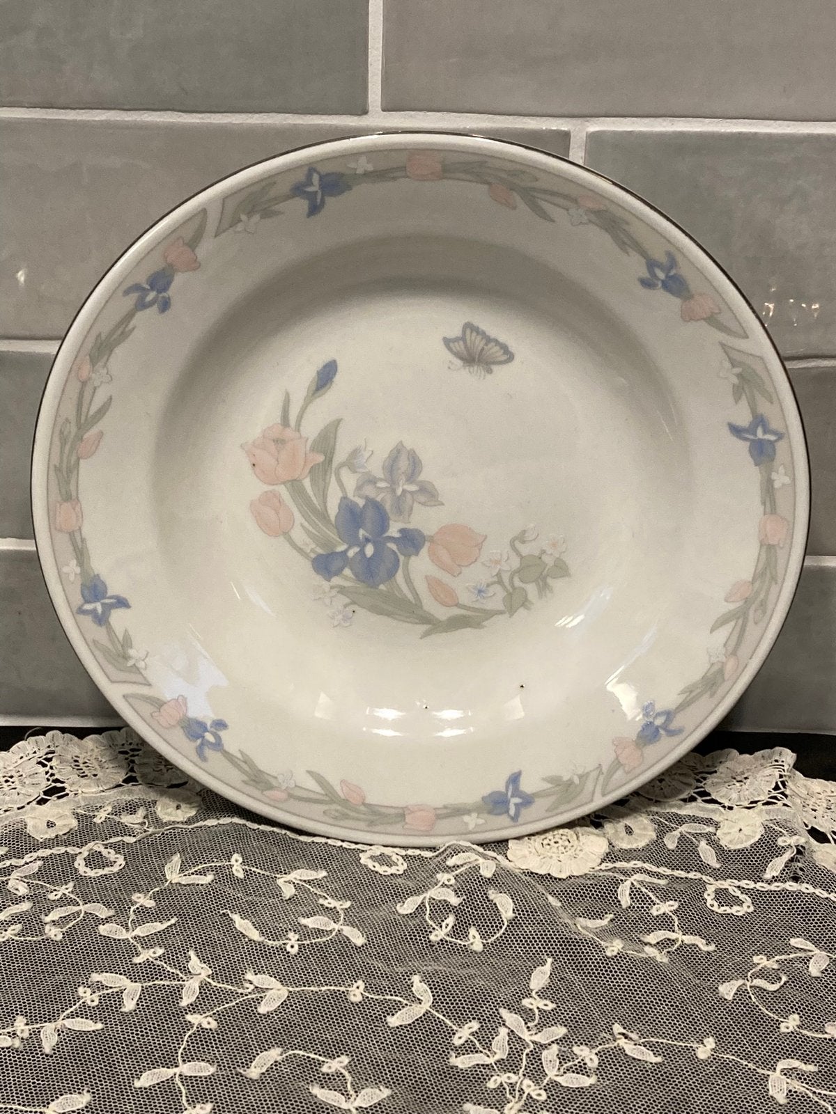 Diep bord French Flower (051223), Ophalen of Verzenden, Zo goed als nieuw, Bord(en), Overige stijlen