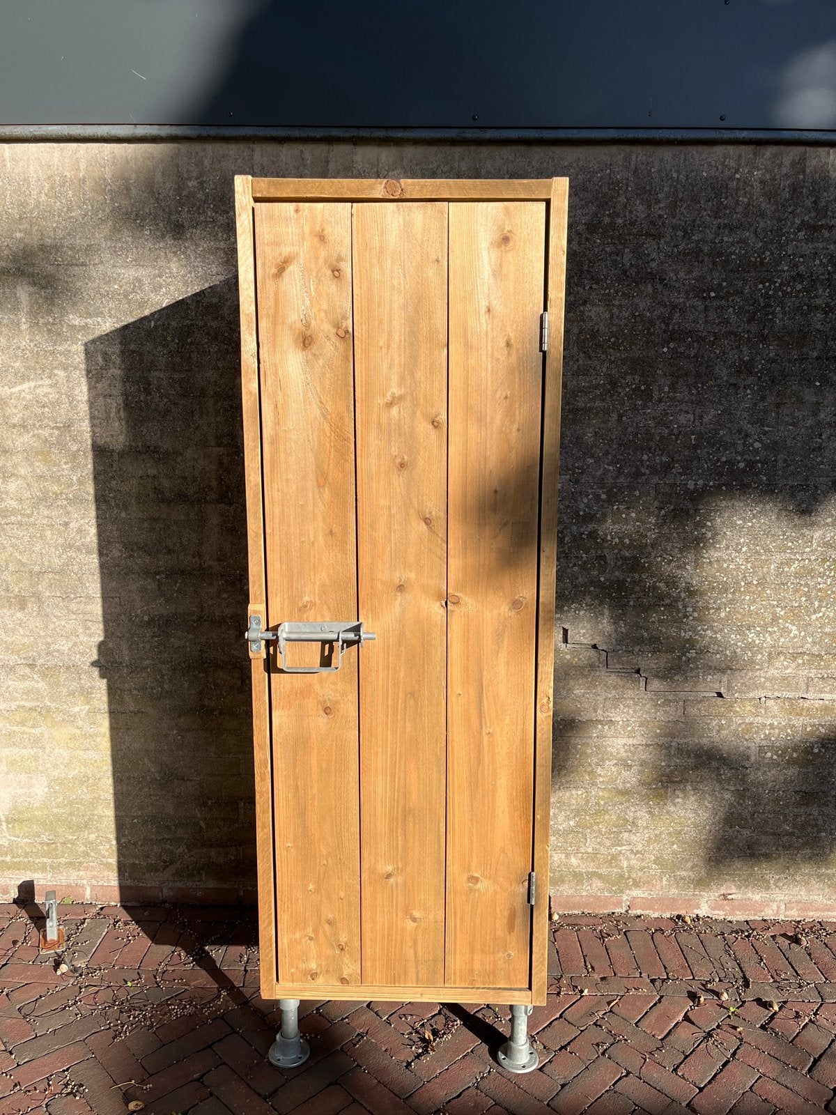 Kledingkast van steigerhout met planken en hanggedeelte, Ophalen, Gebruikt, 50 tot 100 cm, 150 tot 200 cm