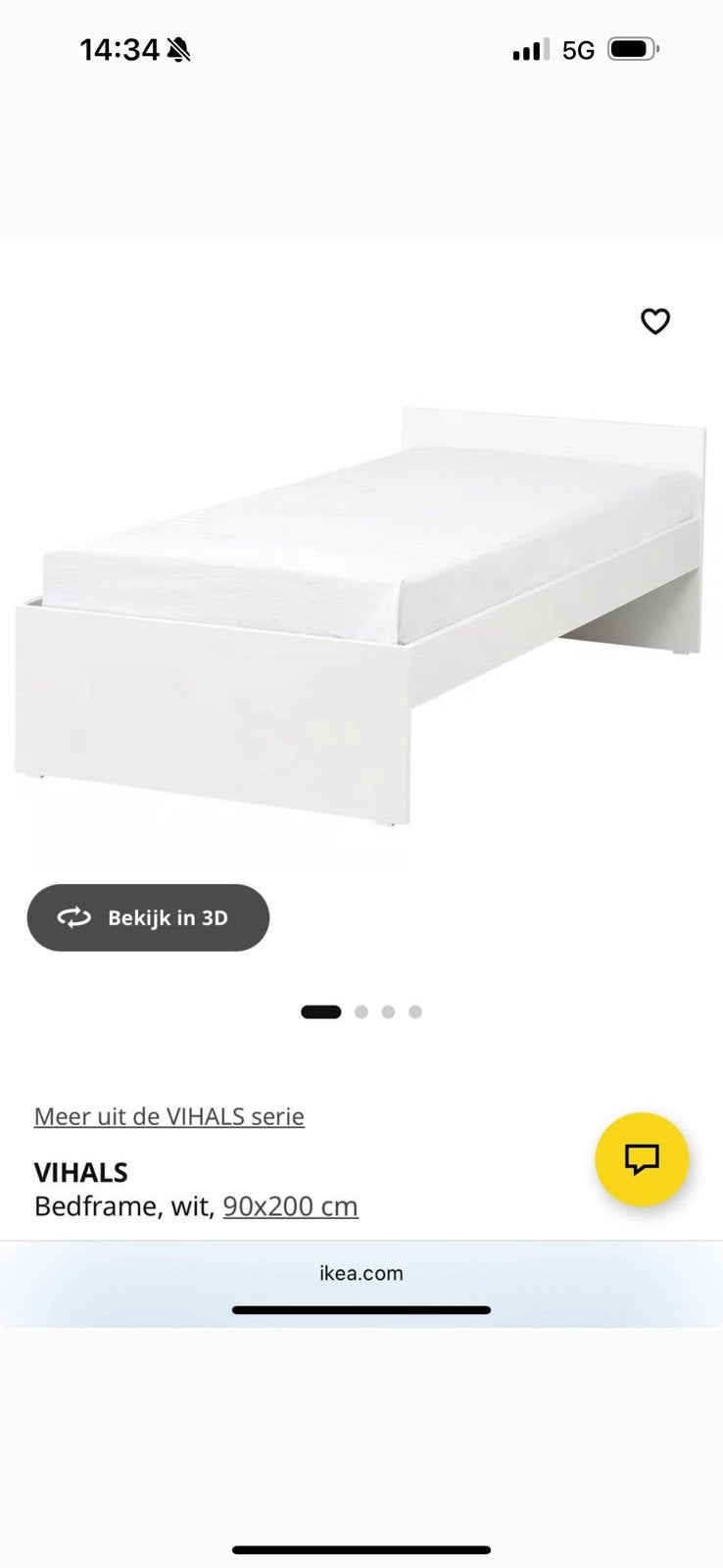 Mooie bed incl matras, Huis en Inrichting, Ophalen, Zo goed als nieuw, Eenpersoons, Hout