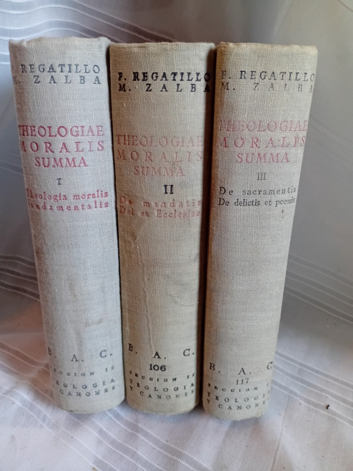 Theologiae Moralis Summa - F. Regatillo & M. Zalba (3 delen), Ophalen of Verzenden, F. Regatillo & M. Zalba