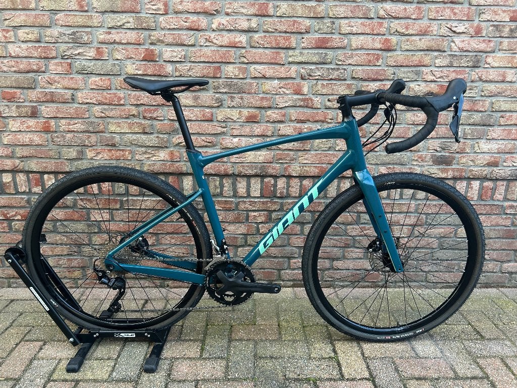 GIANT REVOLT 1 GRAVEL MAAT L GROEN/BLAUW IN NIEUWSTAAT, 28 inch, Heren, Zo goed als nieuw, 15 tot 20 versnellingen