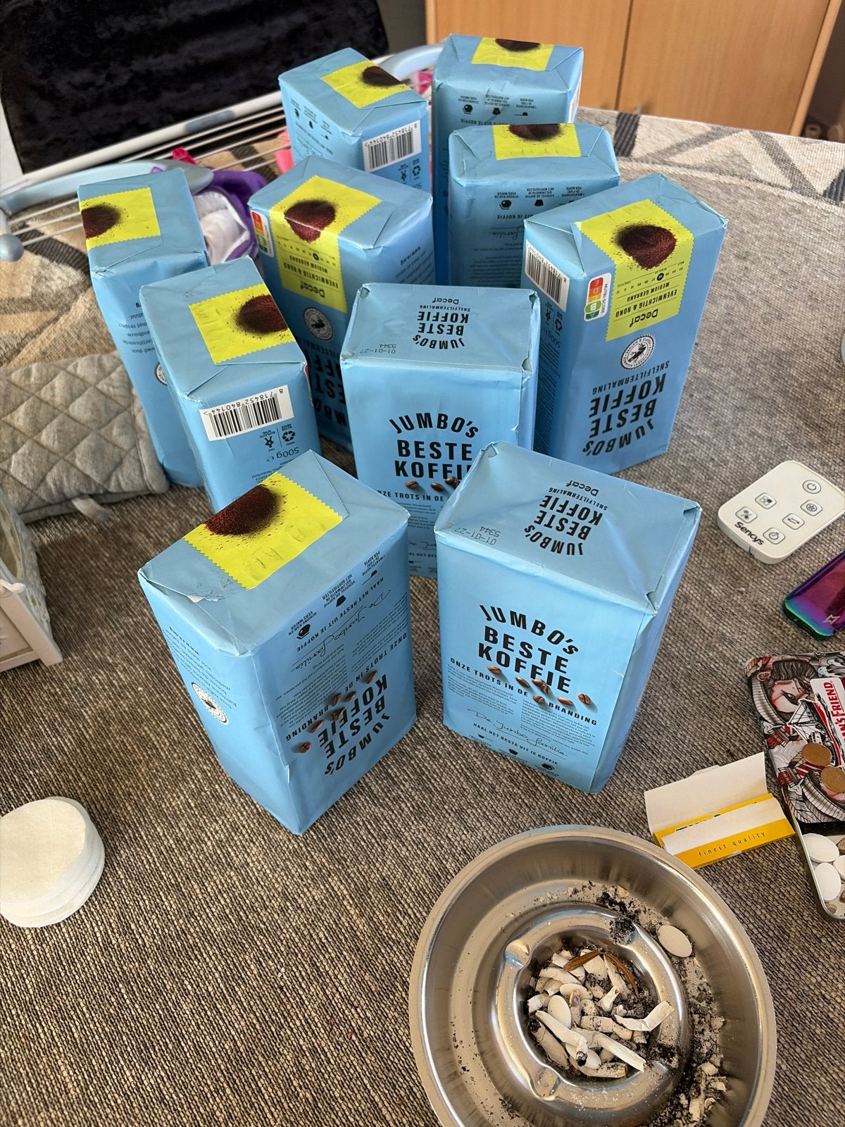 Filterkoffie cafeïne vrij, Ophalen