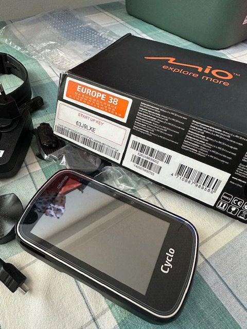 Mio Cyclo Discover GPS Fietsnavigatie met accessoires, Ophalen of Verzenden, Cadanssensor, Gebruikt