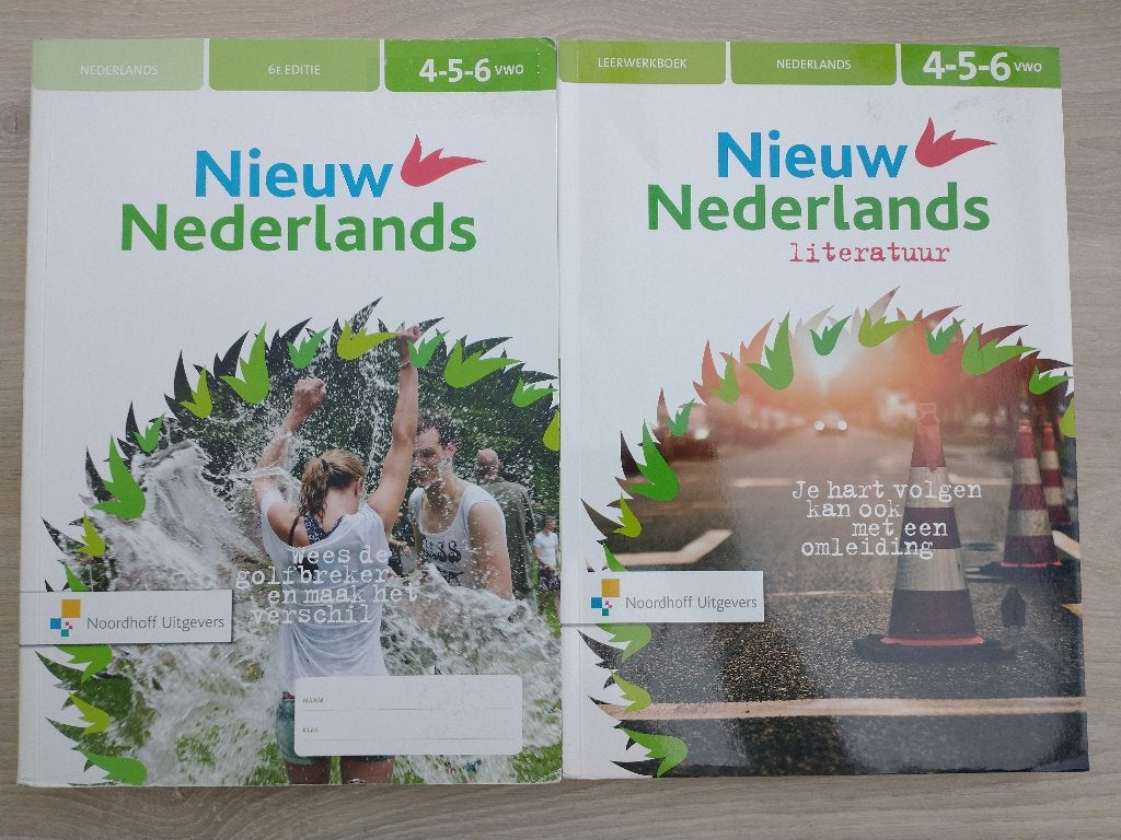 Nieuw Nederlands 4-5-6 vwo leeropdrachtenboek + literatuurbk, Boeken, Schoolboeken, Gelezen, VWO, Ophalen of Verzenden, Noordhoff Uitgevers