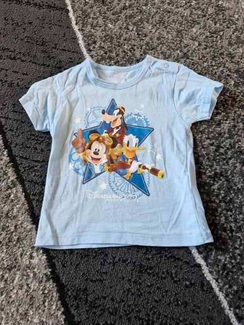 Lichtblauw Disney tshirt Maat 74-80 h3, Disney, Disney, Jongetje of Meisje, Onbekend