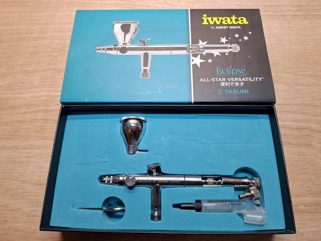 Iwata Eclipse Takumi airbrush, Ophalen of Verzenden, Zo goed als nieuw, Airbrush en Toebehoren