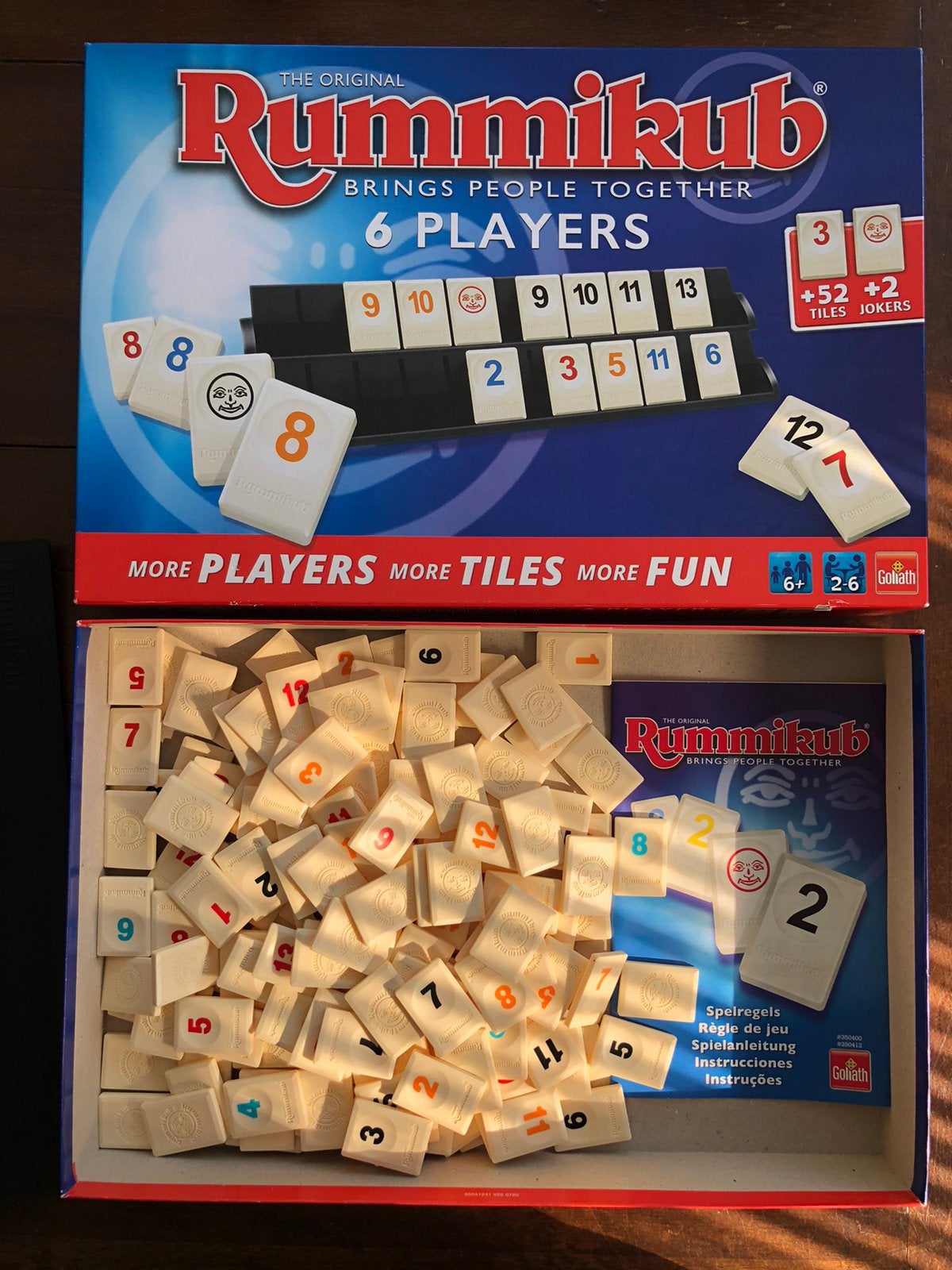 Rummikub 6p, Hobby en Vrije tijd, Ophalen of Verzenden, Zo goed als nieuw