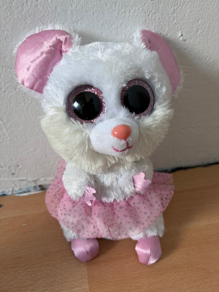 Ty knuffel muis Nina, Kinderen en Baby's, Speelgoed | Knuffels en Pluche, Muis, Overige karakters, Ophalen of Verzenden, Zo goed als nieuw