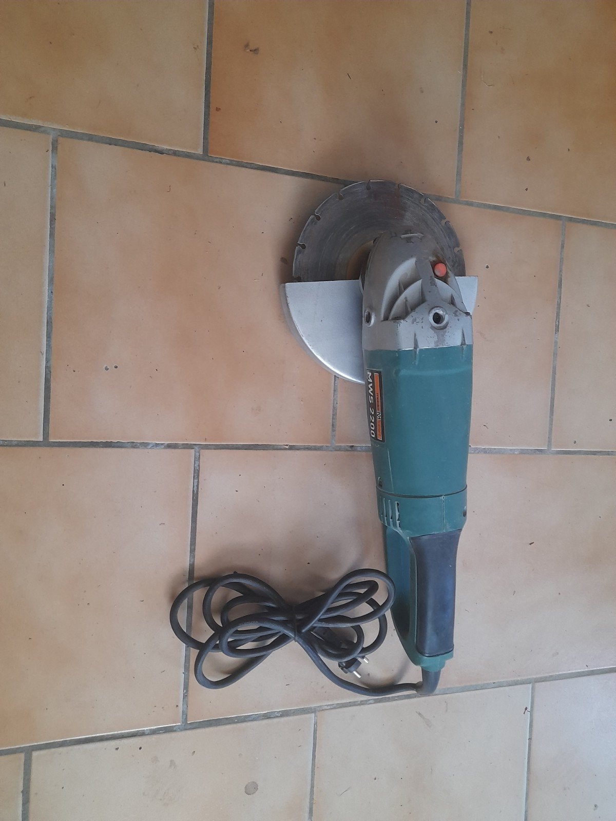 Meister Craft MWS 2200 haakse slijper met accessoires, Ophalen, Gebruikt, 1000 watt of meer, Haakse handslijpmachine
