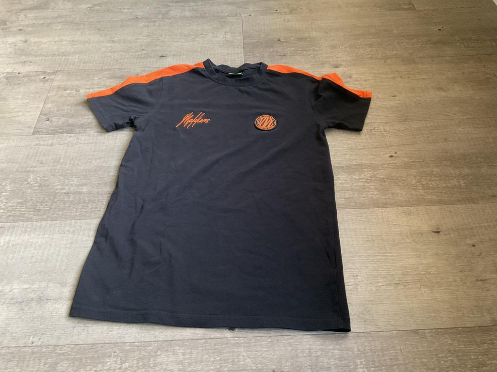 MALELIONS T-shirt Zwart/Oranje Maat XS, Kinderen en Baby's, Kinderkleding | Maat 176, Ophalen of Verzenden, Zo goed als nieuw