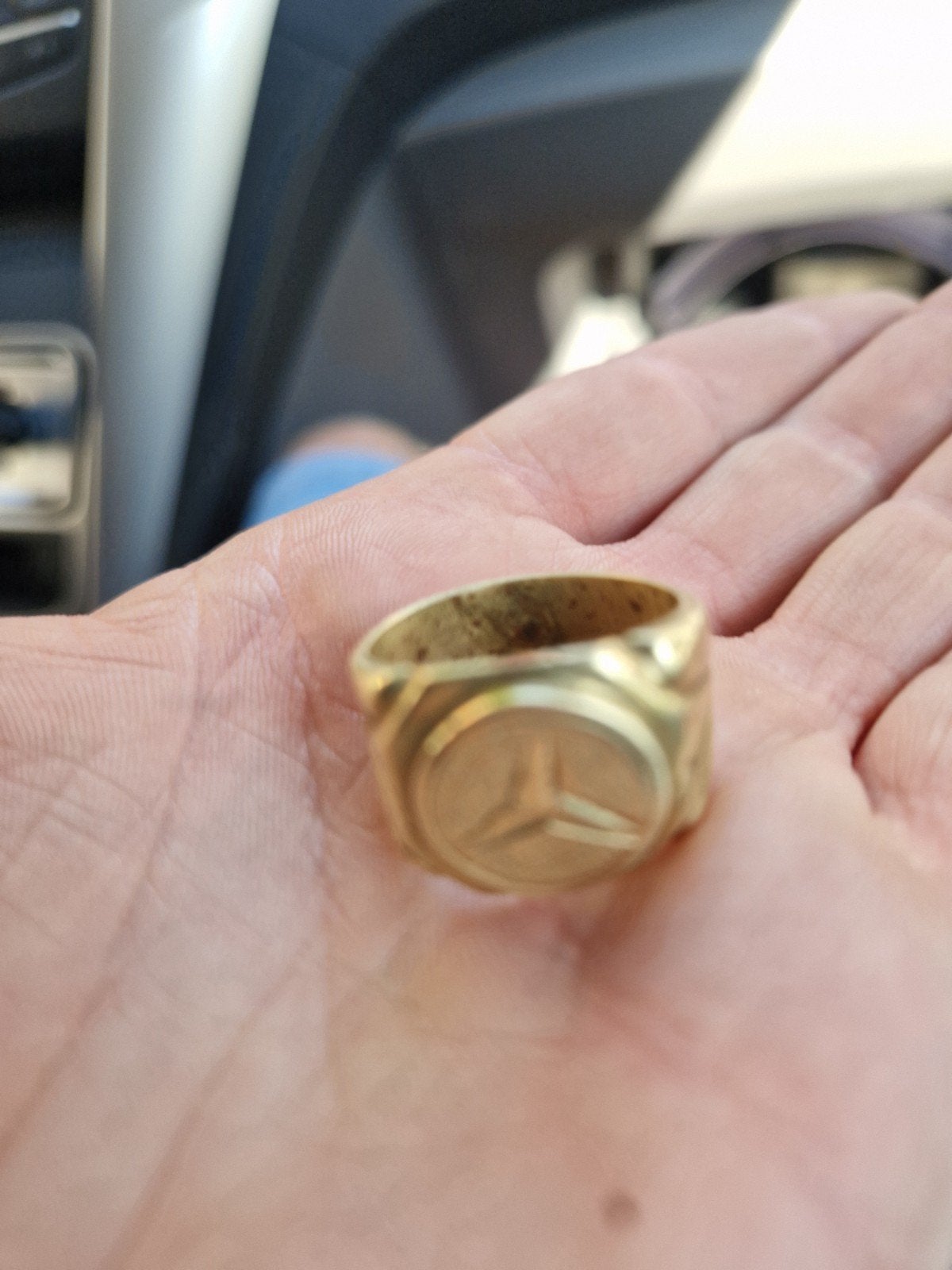mercedes ring goud, Ophalen of Verzenden, Zo goed als nieuw, Dame, Goud