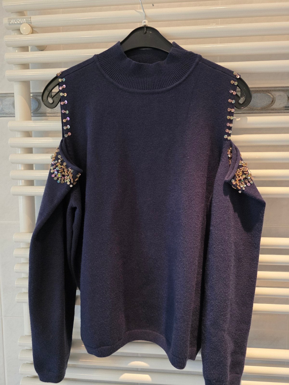 Bodyflirt Boutique Trui met open schouders en versiering, Blauw, BODYFLIRT boutique, Maat 42/44 (L), Ophalen of Verzenden