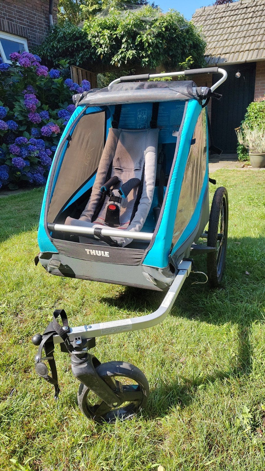 Thule Coaster XT fietskar met babyschaal, Ophalen, Gebruikt, Thule Coaster XT, Opvouwbaar