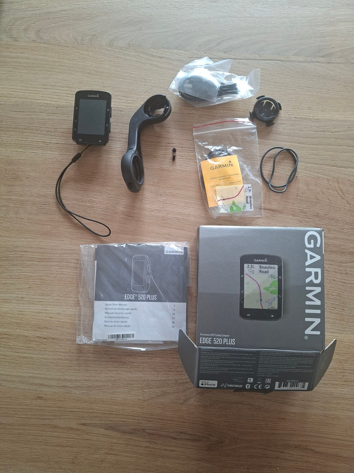 Garmin Edge 520 Plus Fietscomputer GPS, Fietsen en Brommers, Fietsaccessoires | Fietscomputers, Ophalen of Verzenden, Draadloos