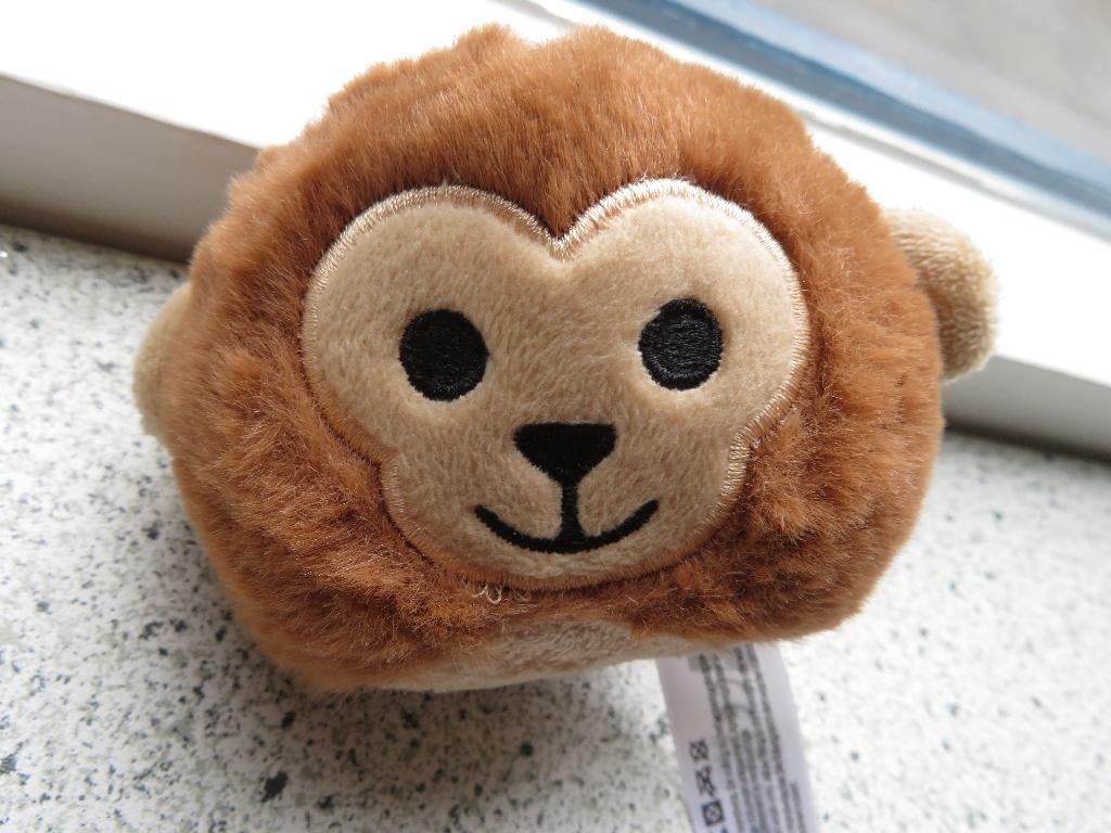Bruin velours aap of aapje van Hema bruine balvormig squeezy, Kinderen en Baby's, Speelgoed | Knuffels en Pluche, Ophalen of Verzenden