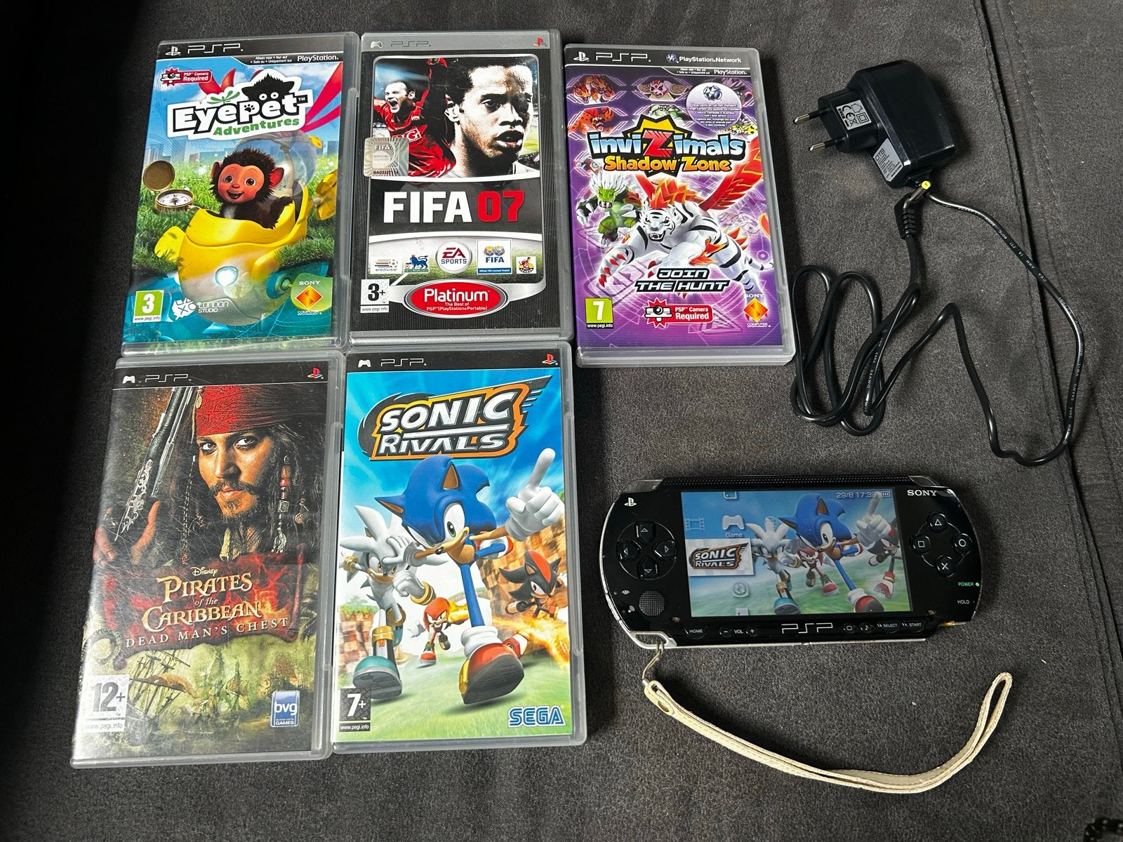 Sony PSP met games, Zwart, Ophalen of Verzenden, PSP, Gebruikt