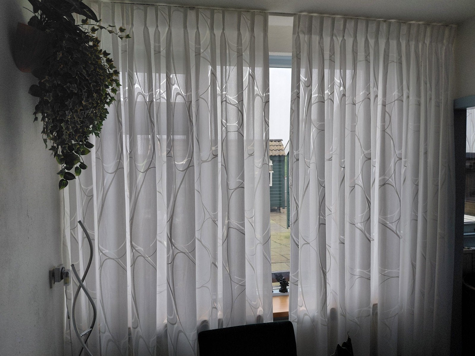 hagelnieuwe plooigordijnen 315x258 (bxh), Loodveter, Nieuw, Ophalen of Verzenden, 258 cm