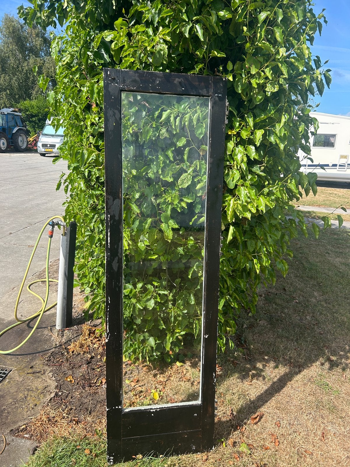 Hardhouten deuren met glas maten 190 x 56, Doe-het-zelf en Verbouw, Ophalen, Gebruikt, Minder dan 80 cm, 215 cm of meer