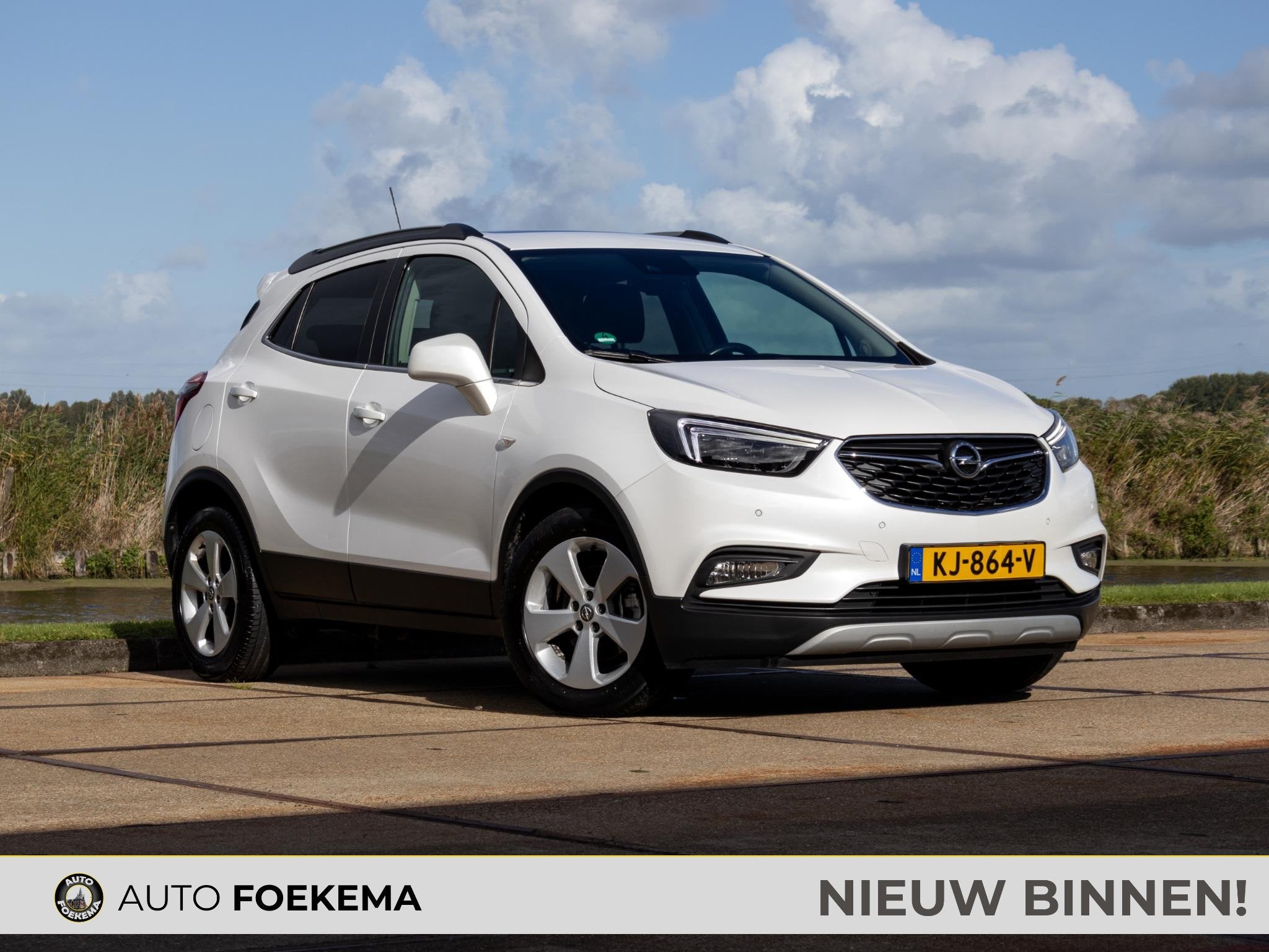 Opel Mokka X 1.4 Turbo Innovation Leder Pano Trekhaak, Auto's, Voorwielaandrijving, Gebruikt, Wit, Handgeschakeld