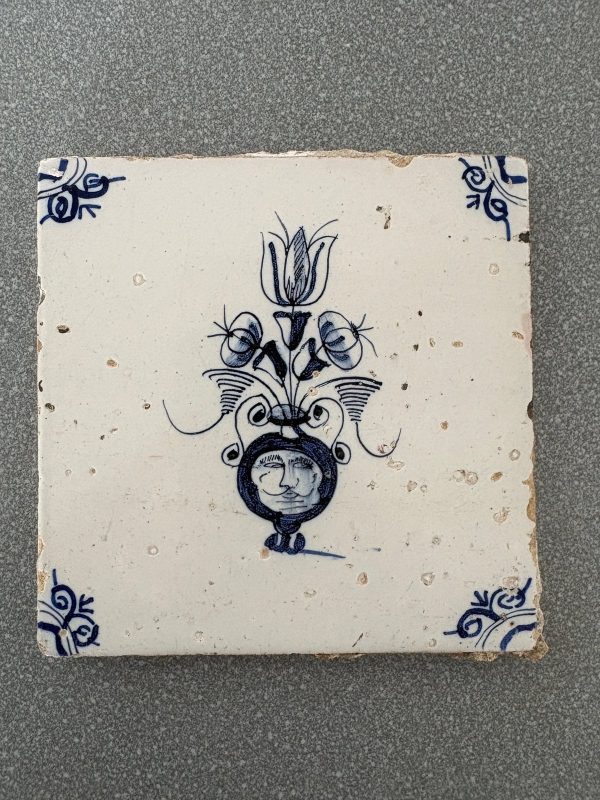 Bacchus tegel 17e eeuw, Ophalen of Verzenden