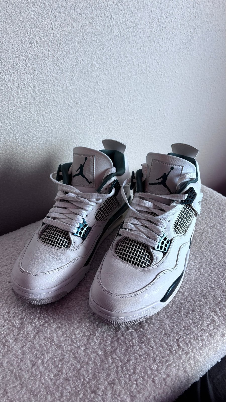 Nike Air Jordan 4 Retro 'Pine Green' sneakers, Kleding | Dames, Schoenen, Ophalen, Nieuw, Wit, Sneakers of Gympen