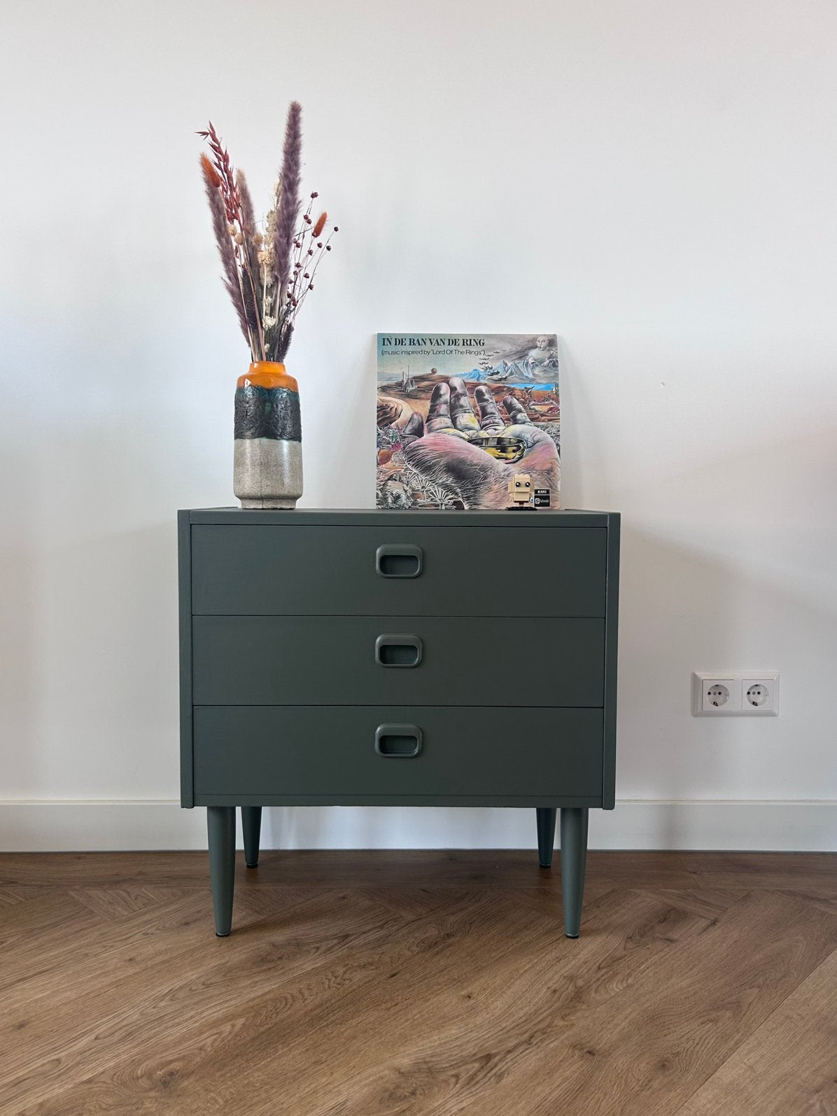 Vintage Ladekastje ‘Everett’, Gebruikt, Minder dan 100 cm, 25 tot 50 cm, Overige houtsoorten