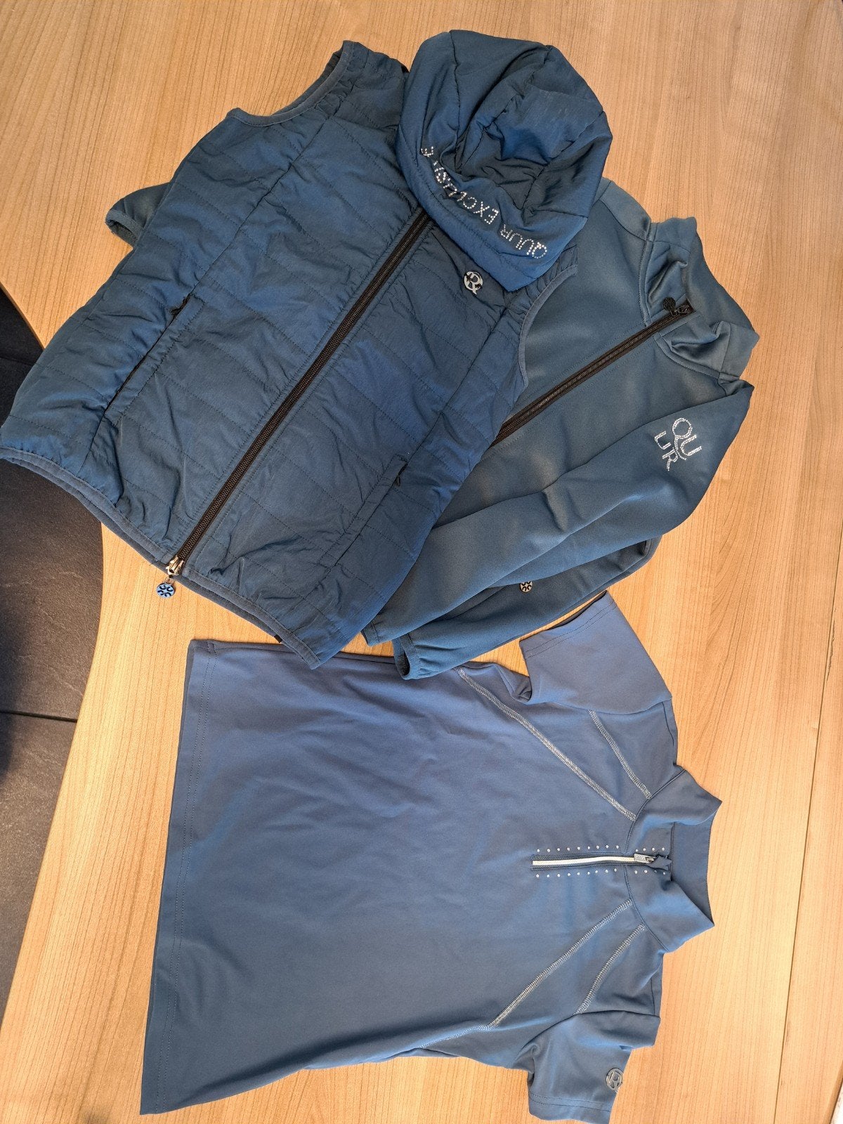 Hele mooie Quur set in maat 152, Dieren en Toebehoren, Paardrijkleding, Ophalen, Blauw, Kinderen, Dressuur