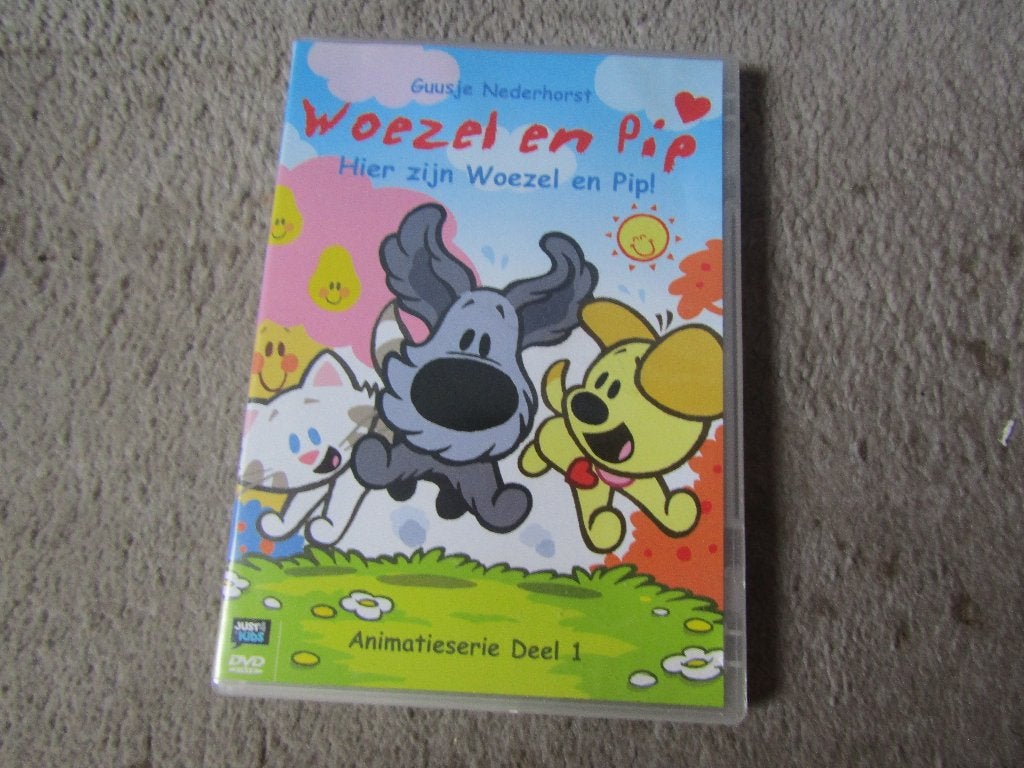 DVD: Woezel en Pip - Hier zijn Woezel en Pip - Deel 1, Europees, Gebruikt, Tekenfilm, Alle leeftijden