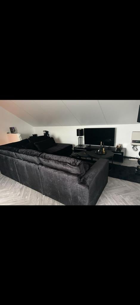 Luxe Velvet Croco Hoekbank (Nieuwstaat) bieden mogelijk, Ophalen, Nieuw, Vierpersoons of meer, Stof
