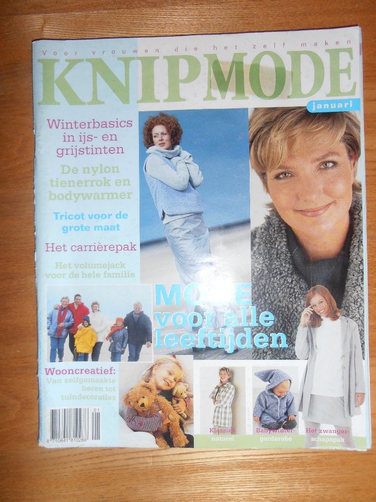 Knipmode januari 2000 positiemode, babygarderobe, Ophalen of Verzenden, Zo goed als nieuw, Vrouw, Knipmode