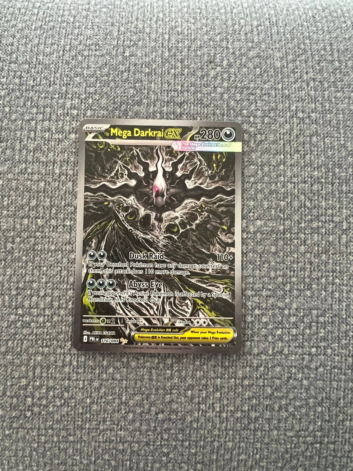 Mega Darkrai EX Pokémon Kaart - Zeldzaam en Krachtig Nieuw, Ophalen, Nieuw, Losse kaart, Foil