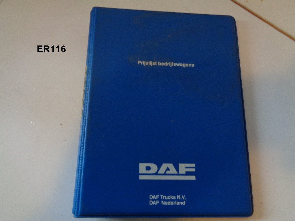 daf prijslijst bedrijfswagen 2, Ophalen of Verzenden, Gebruikt, Gebruiksvoorwerp