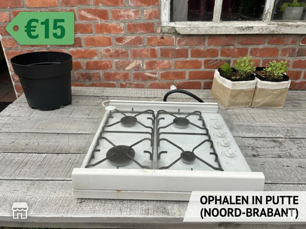 Siemens 4-pits gasfornuis - Ideaal voor camping of student, Ophalen of Verzenden, Zo goed als nieuw