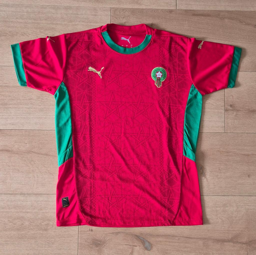 Voetbalshirt Marokko maat L, Sport en Fitness, Voetbal, Maat L, Ophalen of Verzenden, Zo goed als nieuw, Shirt