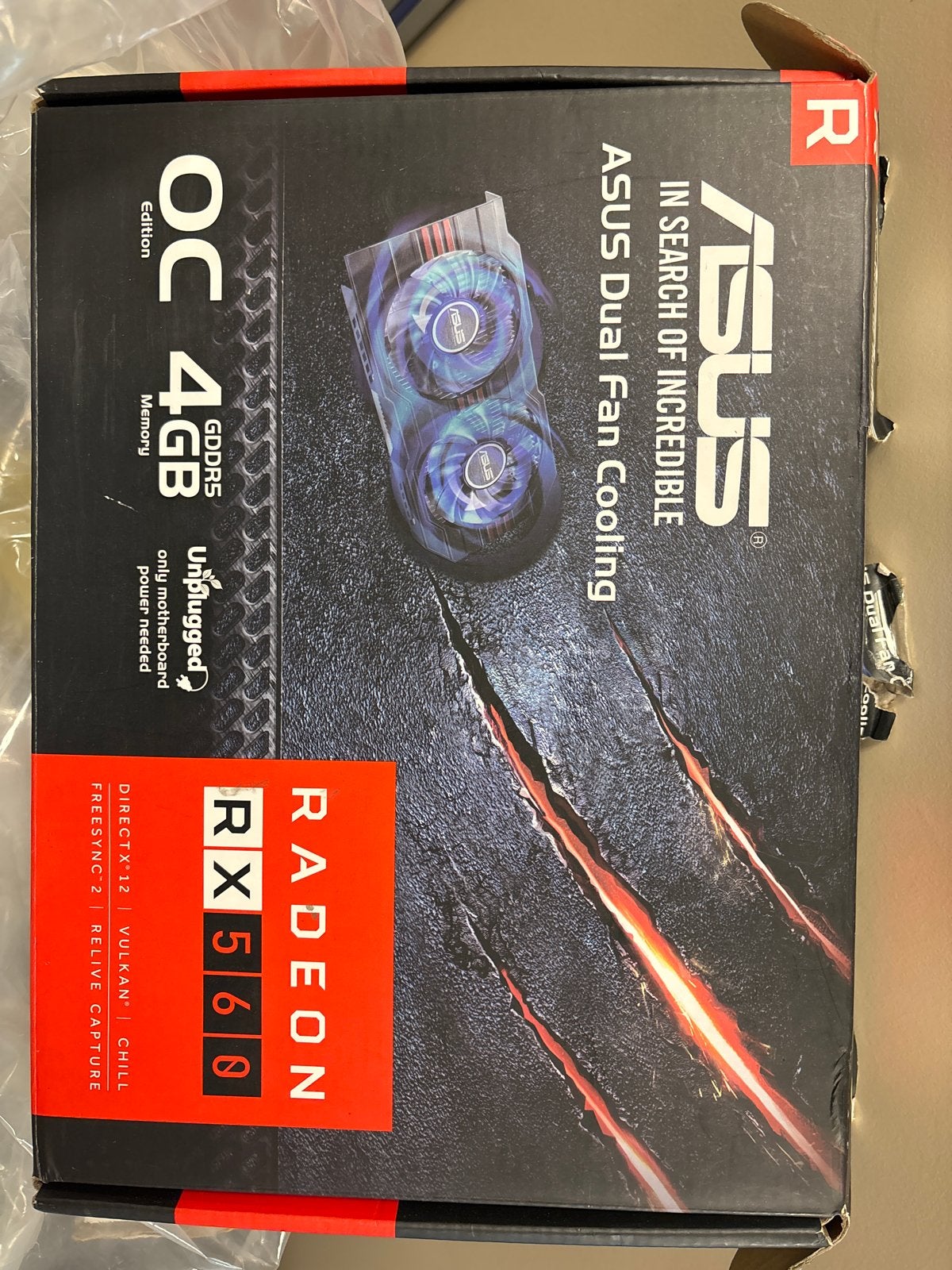 ASUS Radeon RX 560 OC 4GB GDDR5 Grafische Kaart, PCI-Express 3, Nieuw, Ophalen of Verzenden, GDDR5
