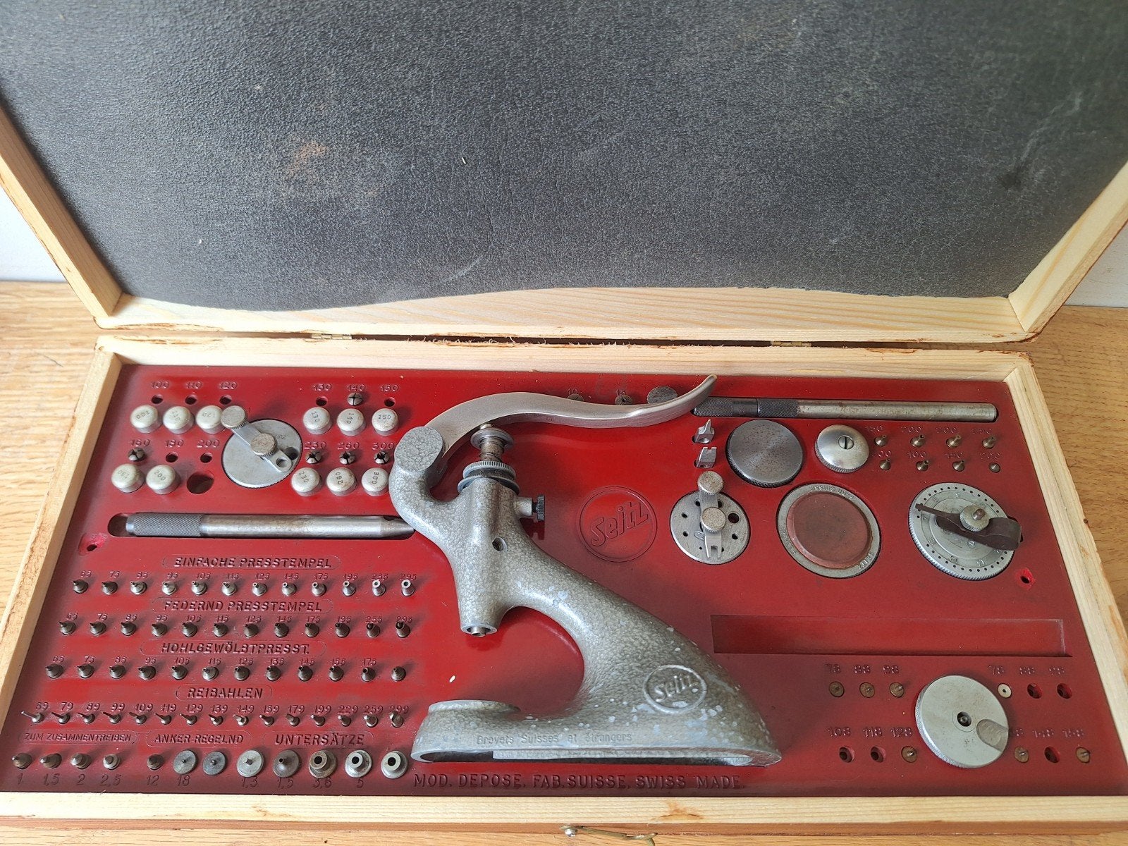 Bergeon Seitz Jewel tool grote set 4 MM, Antiek en Kunst, Antiek | Gereedschap en Instrumenten, Ophalen of Verzenden