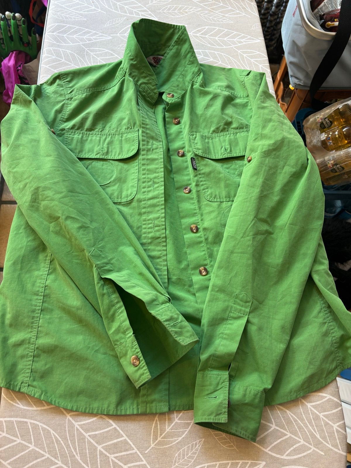 Groen Scoutfit overhemd maat 34 / scouting bloes welpen, Ophalen, Gedragen, Maat 34 (XS) of kleiner, Groen