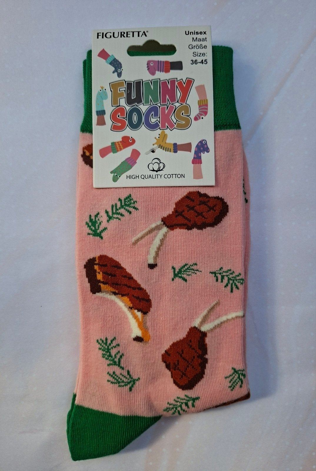 Funny Socks: One Size (Meat&Bone-print), Kleding | Heren, Sokken en Kousen, Overige kleuren, Nieuw, Overige maten, Ophalen of Verzenden