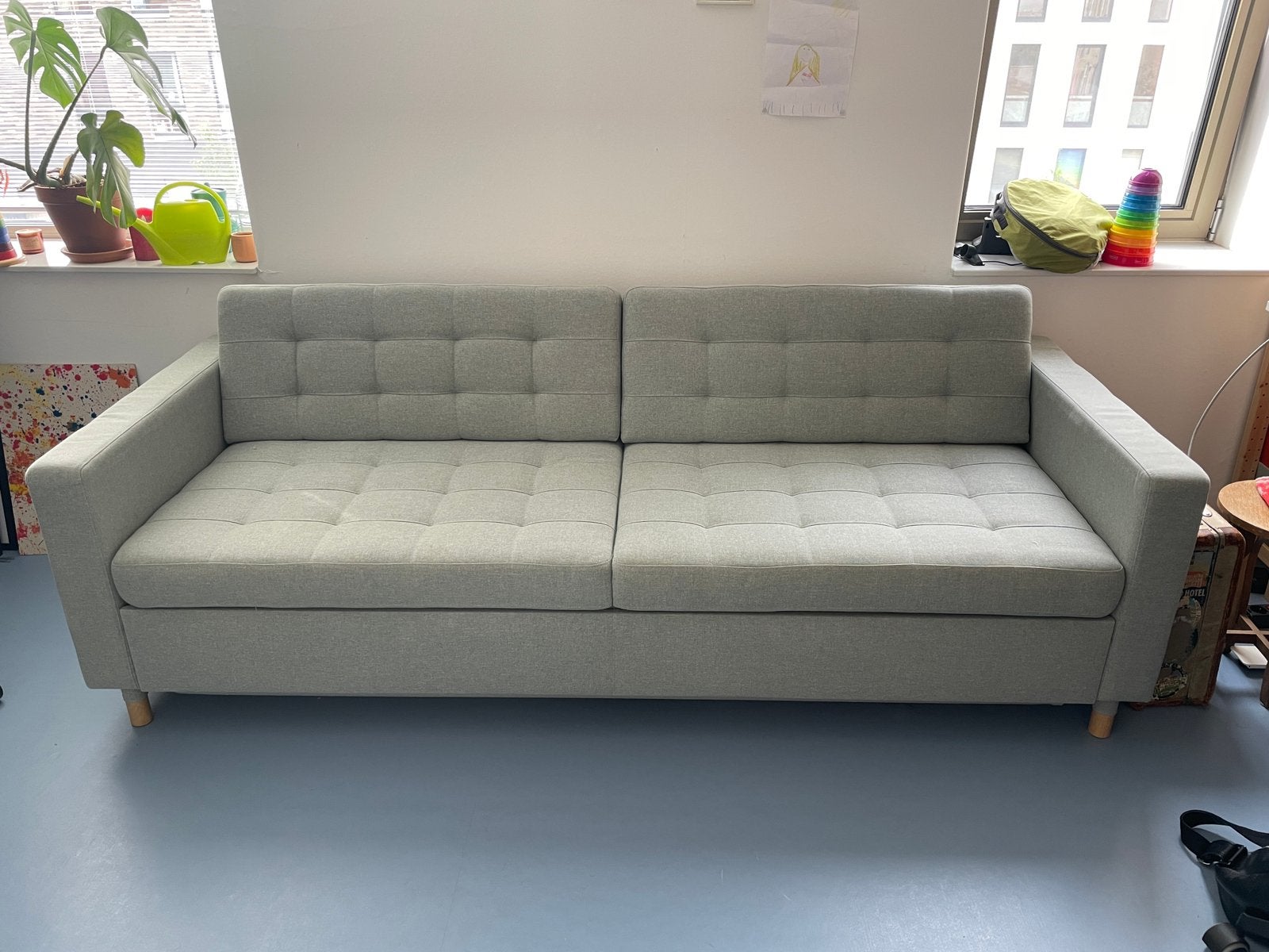 Slaapbank LANDSKRONA van IKEA, Ophalen, Tweepersoons, 140 cm, Zo goed als nieuw