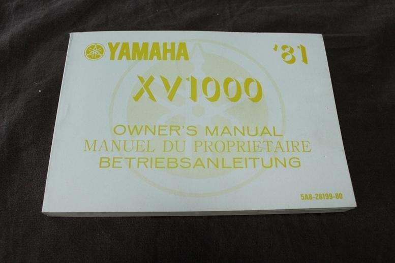 Yamaha XV1000 1981 motorcycle owner's manual anleitung, Motoren, Ophalen of Verzenden, Yamaha