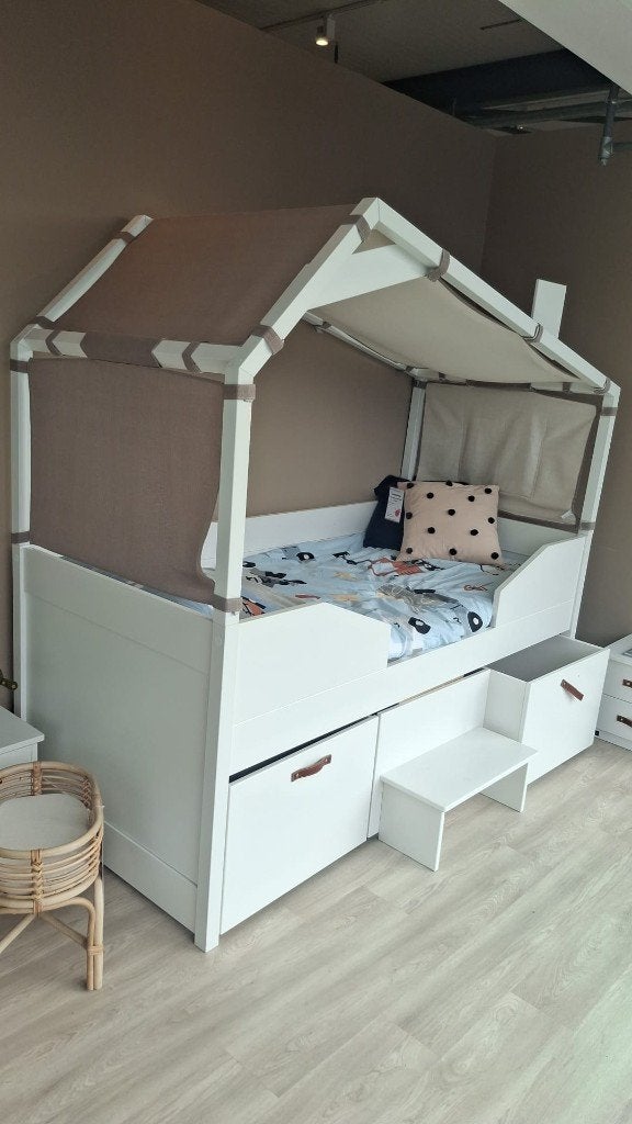 Coolkids Kajuitbed Met Nachtkastje, Ophalen, 180 cm of meer, 85 tot 100 cm, Lattenbodem