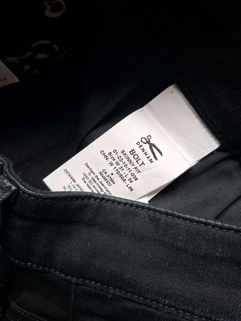 DENHAM Bolt skinny fit jeans W31 L34, Ophalen of Verzenden, Nieuw, W32 (confectie 46) of kleiner, Denham