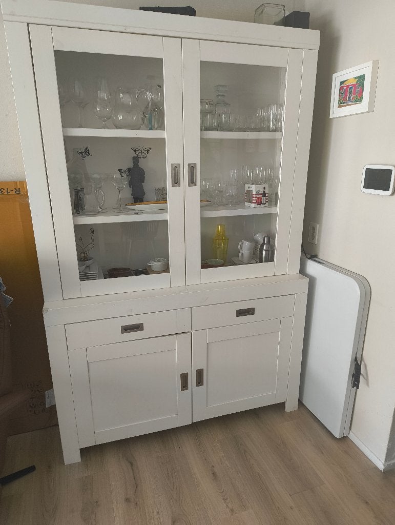 Servieskast wit (moet zsm weg), Ophalen, Gebruikt, Met deur(en), 200 cm of meer